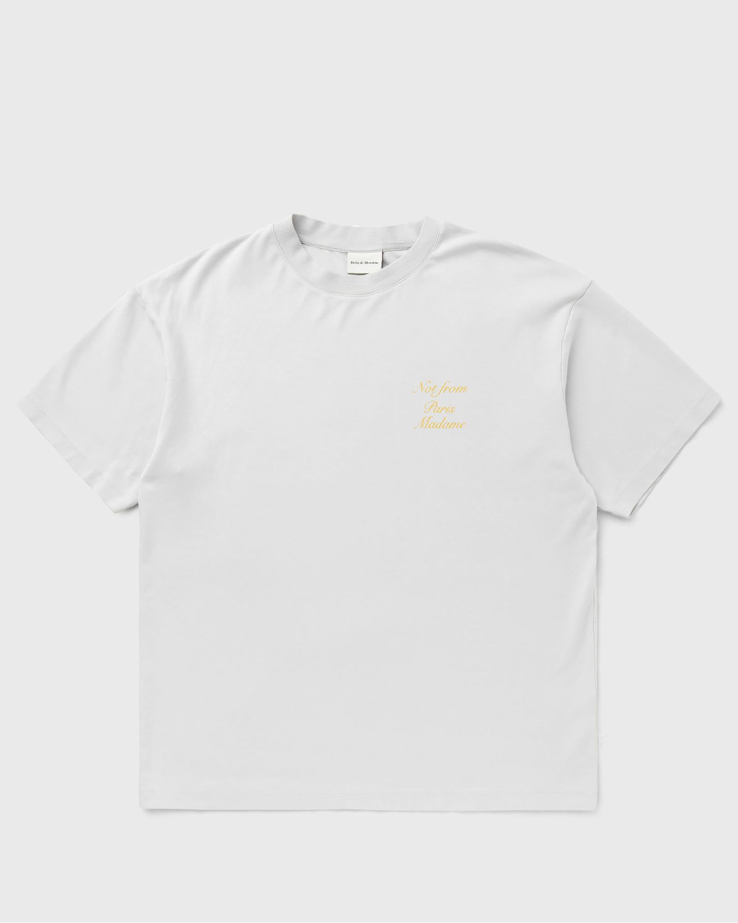 Тениска Drôle de Monsieur Slogan Calligraphy T-Shirt Бяло | I-TS209-CO002-LGR, 0