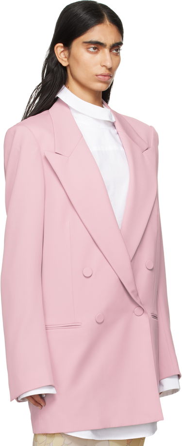 Палта Dries Van Noten Dries Van Noten Wool Double-Breasted Blazer Розово | 242-010406-9146, 1