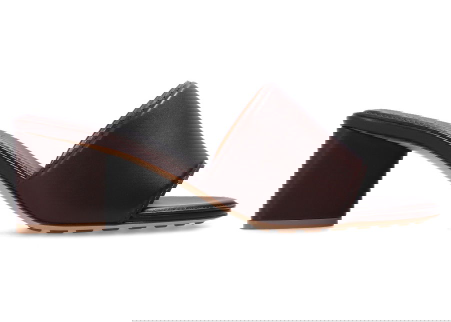 Кецове и обувки Bottega Veneta The Band Leather Slip-On Sandals Кафяво | 651378VBSL02019, 0