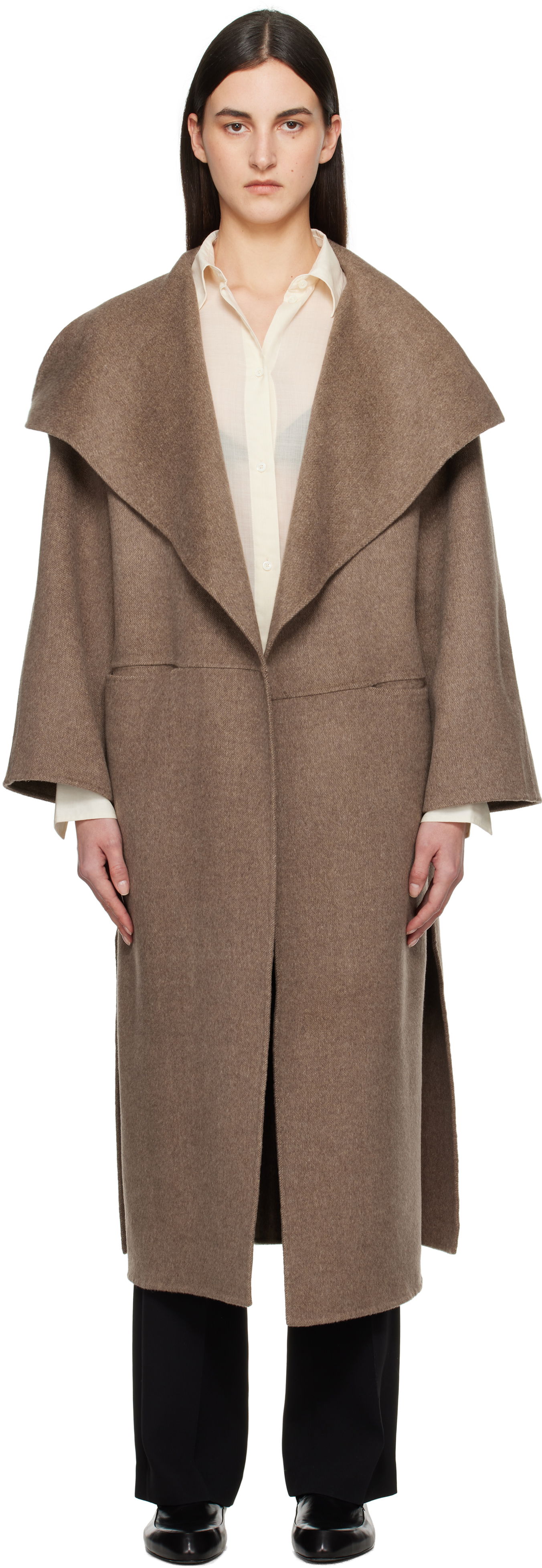 Палта TOTEME TOTEME Signature Wool Cashmere Coat Кафяво | 251-WRO885-FB0360, 0