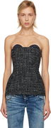 T-Orset Tweed Strapless Bustier Top