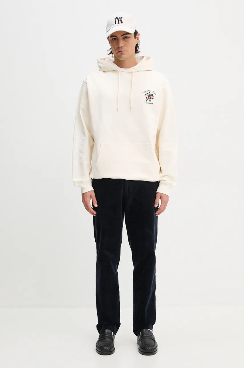 Суитчър Drôle de Monsieur Slogan Flowers Hoodie Бяло | E.HO169.CO127.CM, 1