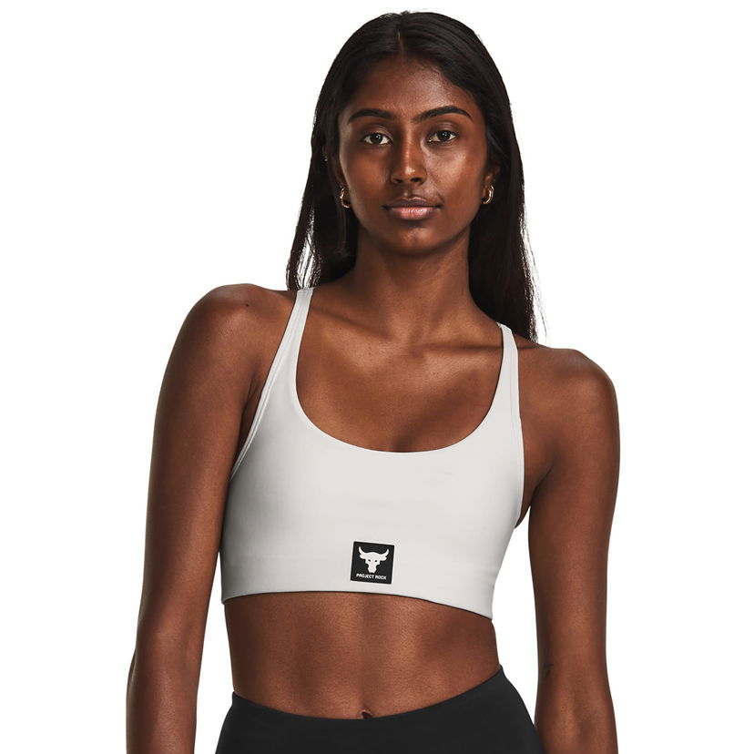 Сутиен Under Armour Project Rock All Train Bra White Clay Бяло | 1380181-114