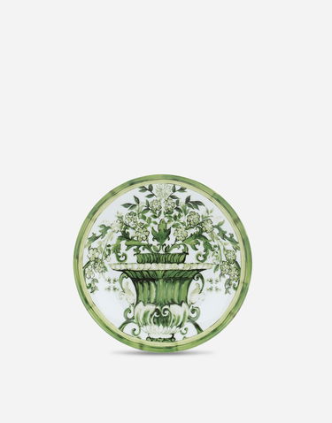 Домашен декор Dolce & Gabbana Dolce & Gabbana Set of 2 Porcelain Dessert Plates with Green Floral Urn Design Зелено | TC0S03TCA88UV019, 2