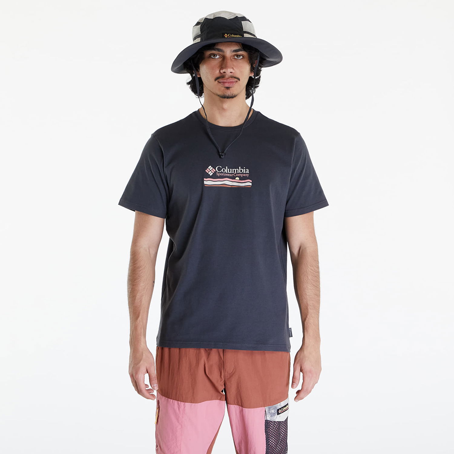 Тениска Columbia Explorers Canyon Back Short Sleeve Tee Shark/ Heritage Тъмно синьо | 2036451014, 0
