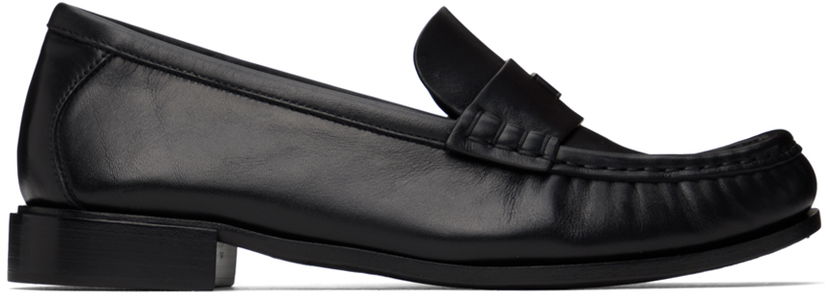 Облекло Max Mara Max Mara Leather Loafers Черно | 2424526231600