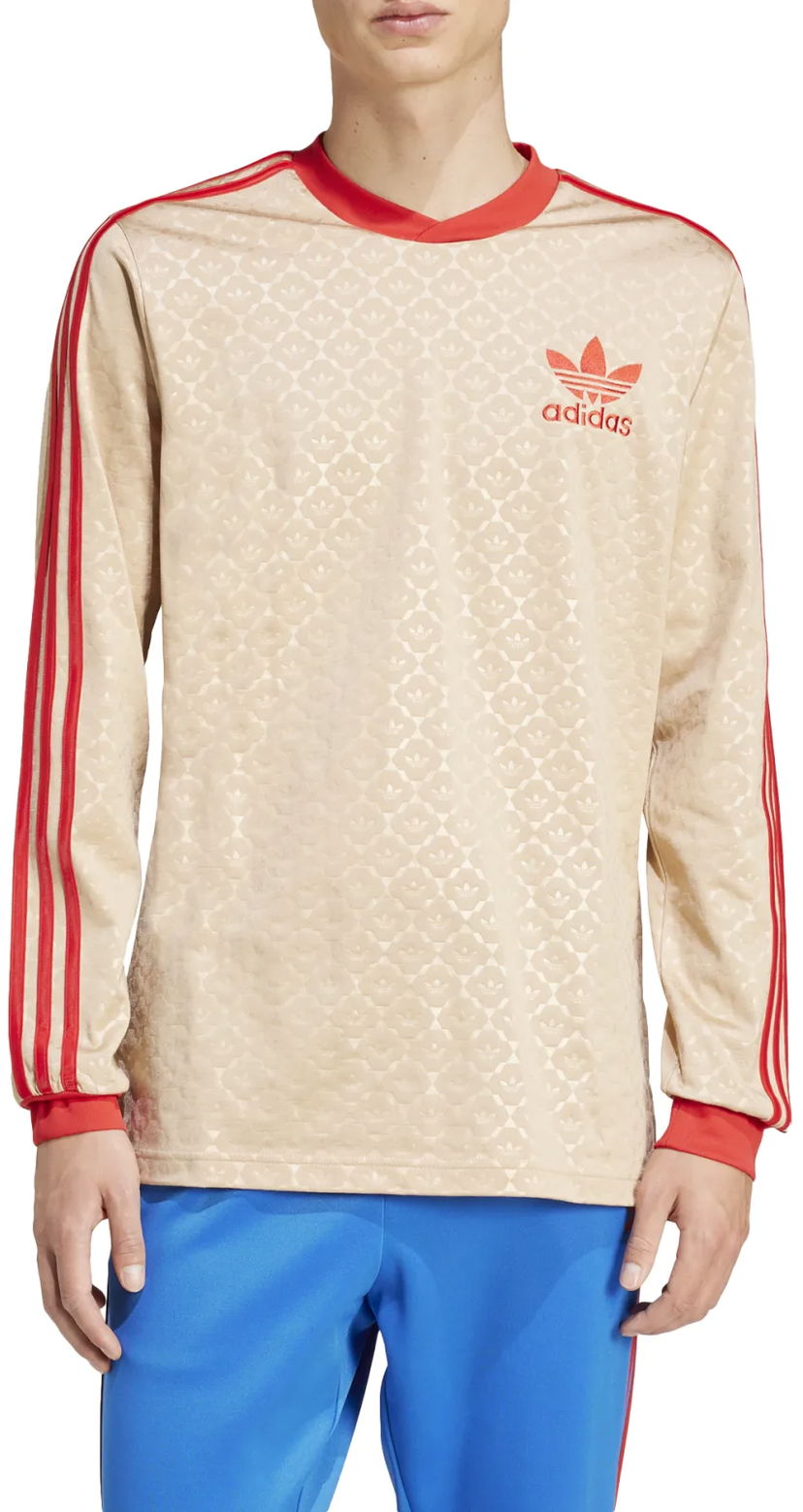 Фланелка adidas Originals Long Sleeve Graphic T-Shirt Бежово | jmo34-ix5463