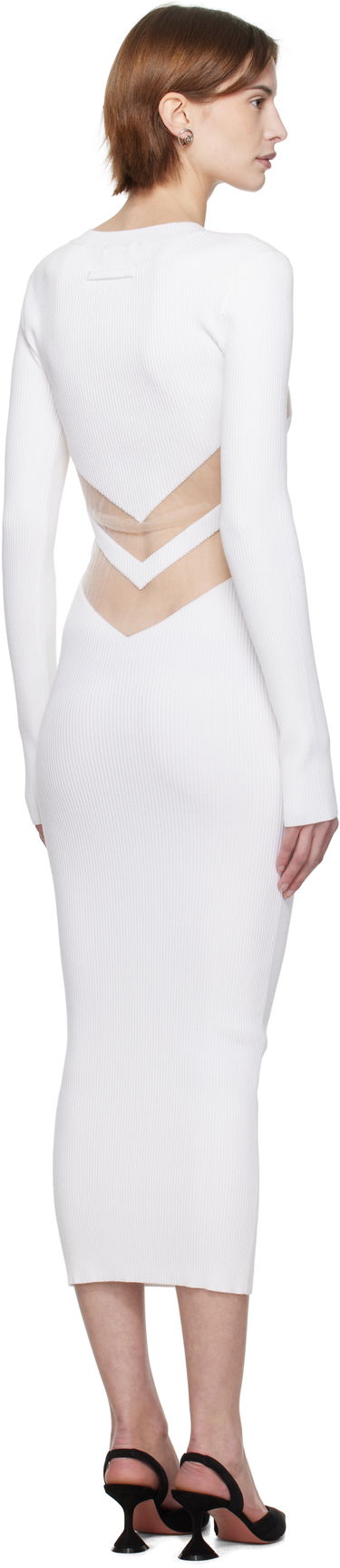 Pокля Jean Paul Gaultier Jean Paul Gaultier 'The Chevrons' Midi Dress Бяло | 25/33-F-RO379-M085-01, 2