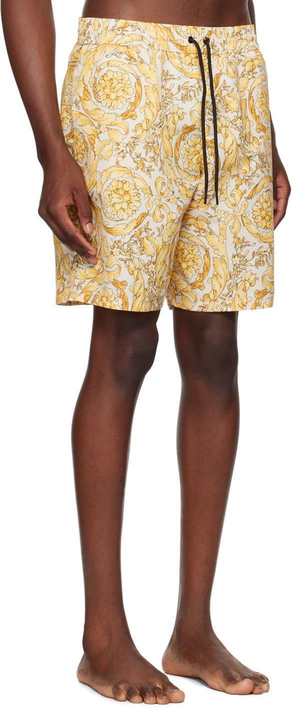 Бански Versace Barocco Swim Shorts Бяло | ABU05021_1A11356, 1