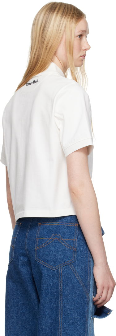 Поло тениска KENZO Kenzo Paris VERDY Edition Embroidered Cropped Polo Бяло | FF52TS1704SB, 2
