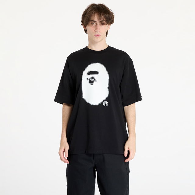 Pixel Ape Head Relaxed Fit Tee Black