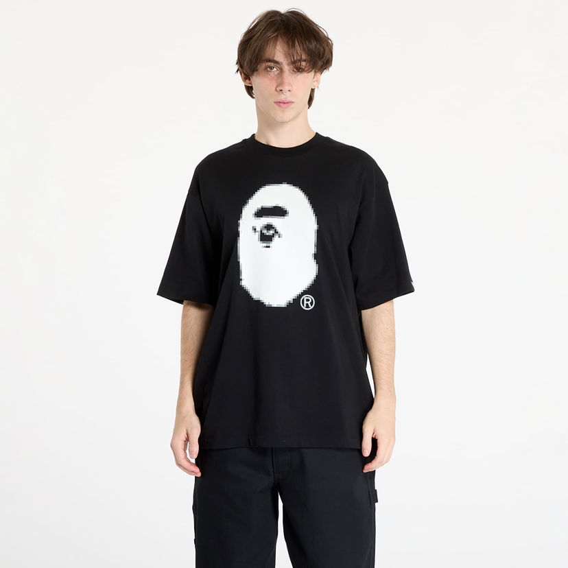 Тениска BAPE Pixel Ape Head Relaxed Fit Tee Black Черно | 001TEK801348M BLK