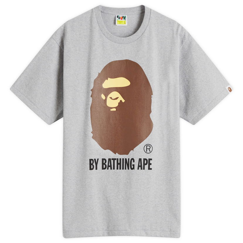 Тениска BAPE A Bathing Ape Men's By T-Shirt in Grey, Size Large | END. Clothing Сиво | 001TEK301002M-GRY