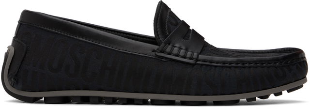 Moschino Allover Logo Driving Loafers