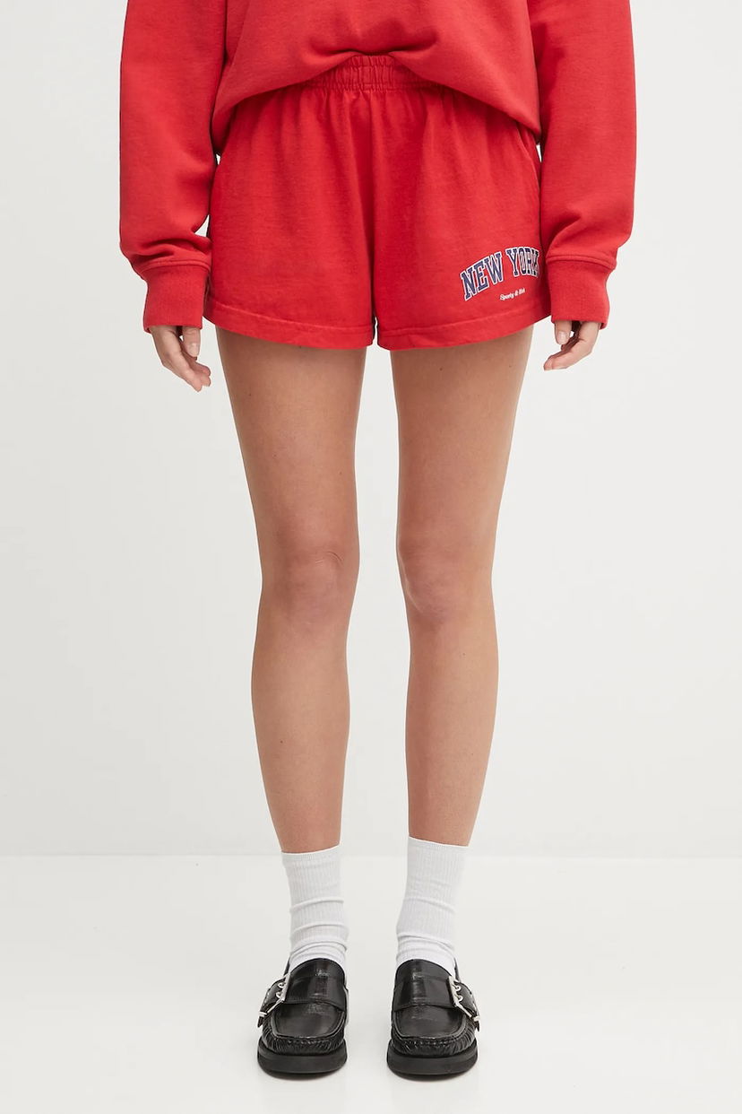 Къси панталони Sporty & Rich Sporty & Rich New York Ivy Disco High-Waist Shorts Червено | SH037602077RE15