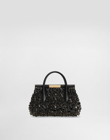 Дамска чанта Dolce & Gabbana Dolce & Gabbana Mini Marlene Iguana-Print Calfskin Handbag Черно | BB7744AJ6798S485, 3