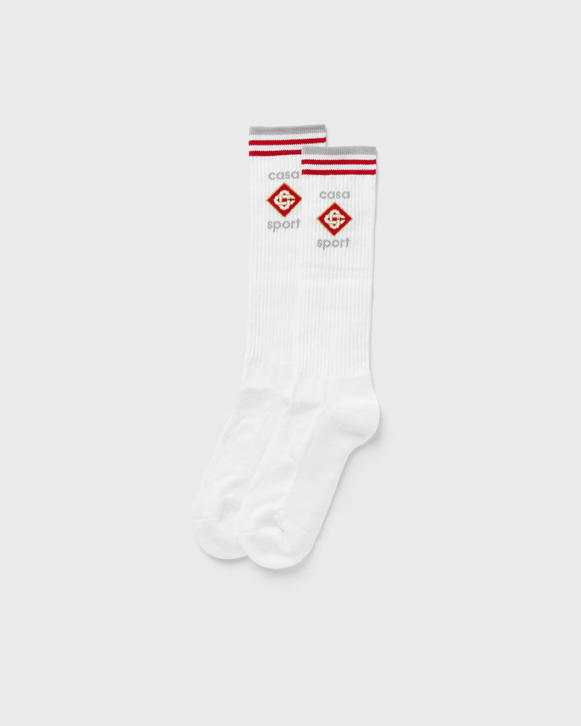 Чорапи Casablanca UNISEX PRINTED BASKETBALL SOCKS Бяло | AF24-ACC-077-01