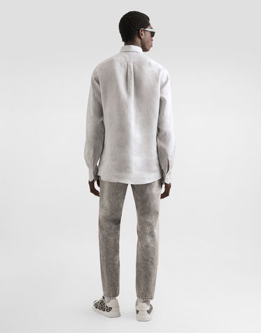 Риза Dolce & Gabbana Dolce & Gabbana Martini Linen Shirt Сиво | G5MM4ZGJ662S8290, 2
