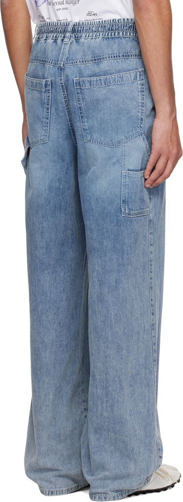 Дънки WOOYOUNGMI WOOYOUNGMI One-Tuck Banding Denim Jeans Синьо | W251PT28, 2