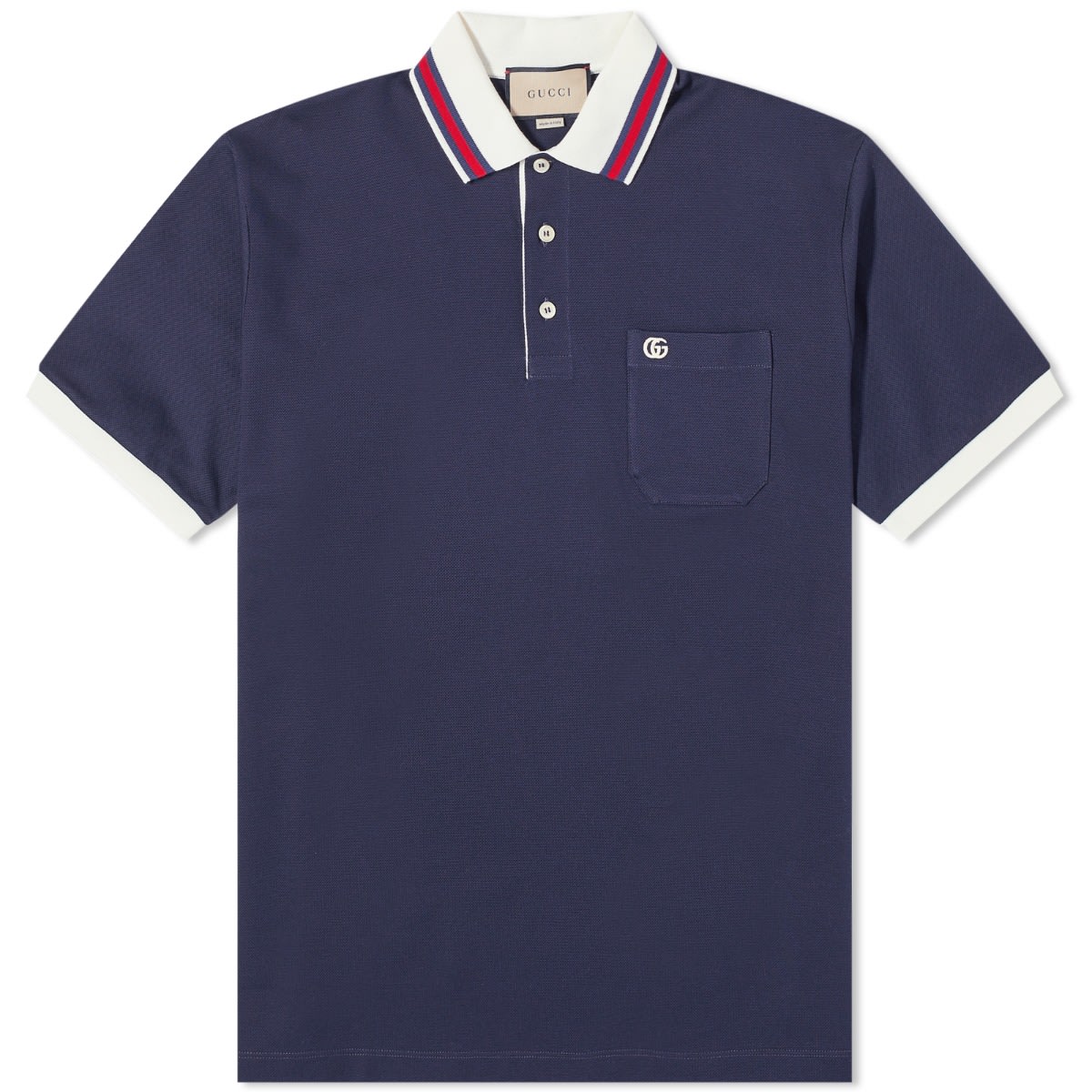 Поло тениска Gucci Tipped Logo Polo Shirt Navy Тъмно синьо | 752604-XJFTL-4215, 0