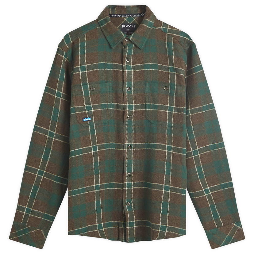 Риза KAVU Big Joe Shady Pine Overshirt Зелено | 510-2325