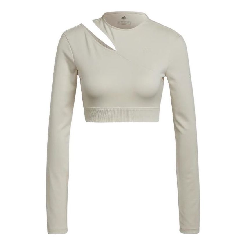 Съкратен топ adidas Originals Sports Long Sleeve Crop Top Бежово | HM3180, 0