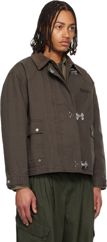 Яке Neighborhood Fireman Jacket with Toggle Closures and Corduroy Collar Кафяво | 252AQNH-JKM02, 1