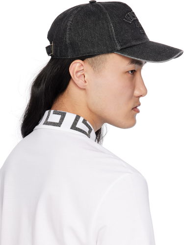 Шапка с козирка Versace Versace Embossed Denim Baseball Cap Черно | 1010746_1A13769, 2