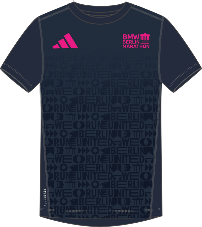 Тениска adidas Originals Adidas BMW Berlin Marathon 2025 Running T-Shirt Тъмно синьо | jz6502