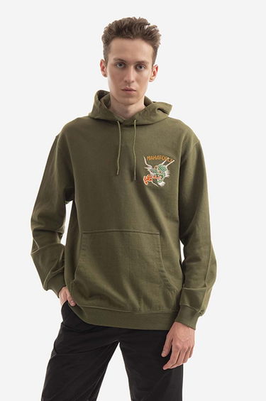 Суитчър Maharishi Embroidered Hoodie Зелено | 8076.OLIVE, 0