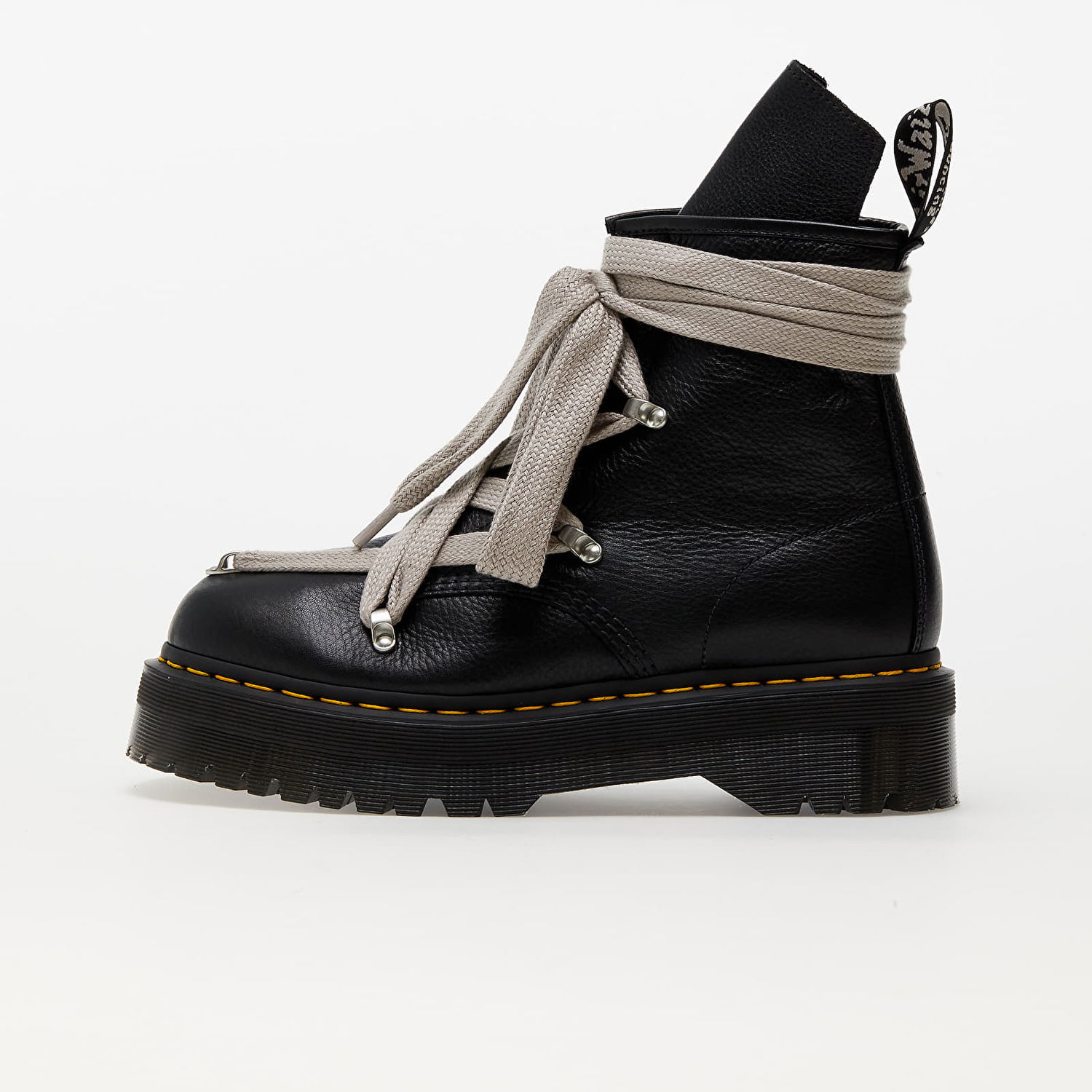 Кецове и обувки Rick Owens Dr. Martens x DRKSHDW Quad Sole Pentagram Jumbo Lace Boot Черно | DM02B3803 7001, 0