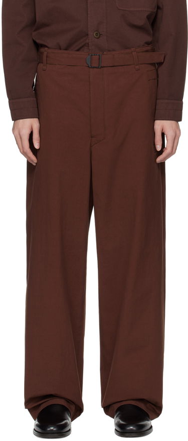 Панталони LEMAIRE LEMAIRE Seamless Belted Trousers Кафяво | PA1106 LF1220, 0
