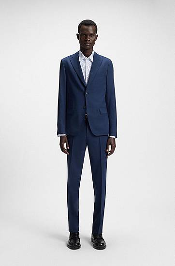 Риза BOSS Slim Fit Performance-Stretch Printed Shirt Бяло | 50545270, 1