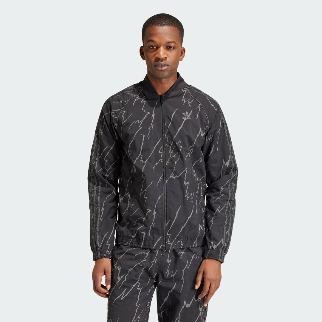 Яке adidas Originals Allover Print SST Jacket Черно | IZ3288, 1