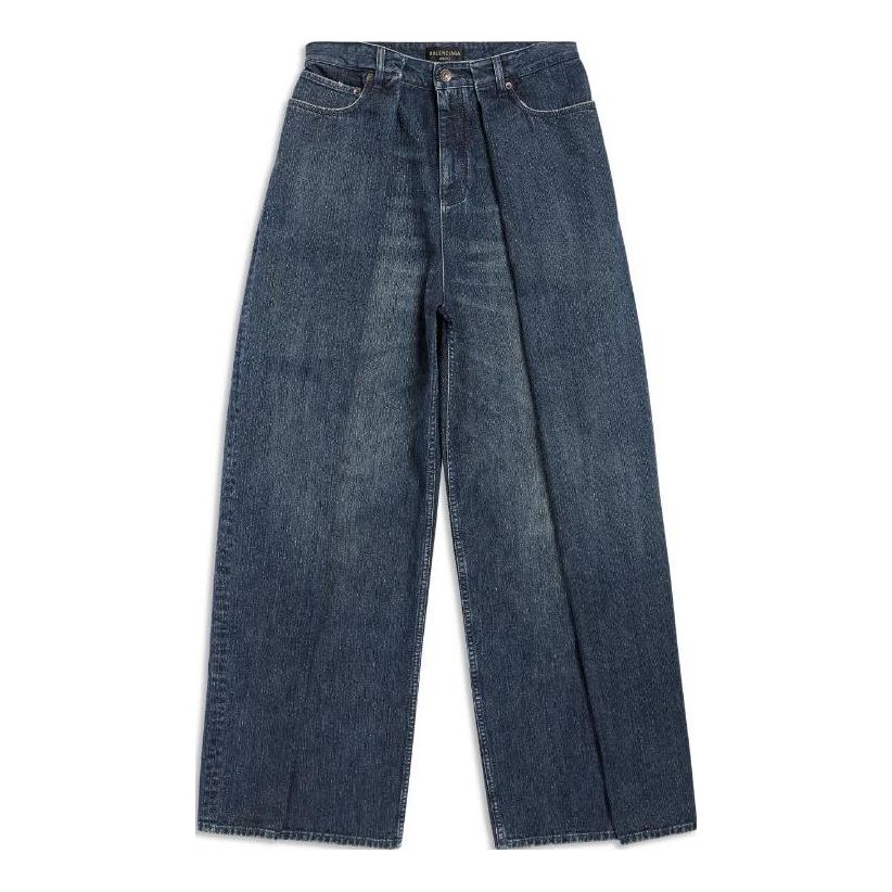 Дънки Balenciaga Double Side Wide Leg Jeans Синьо | 767983TNW654445