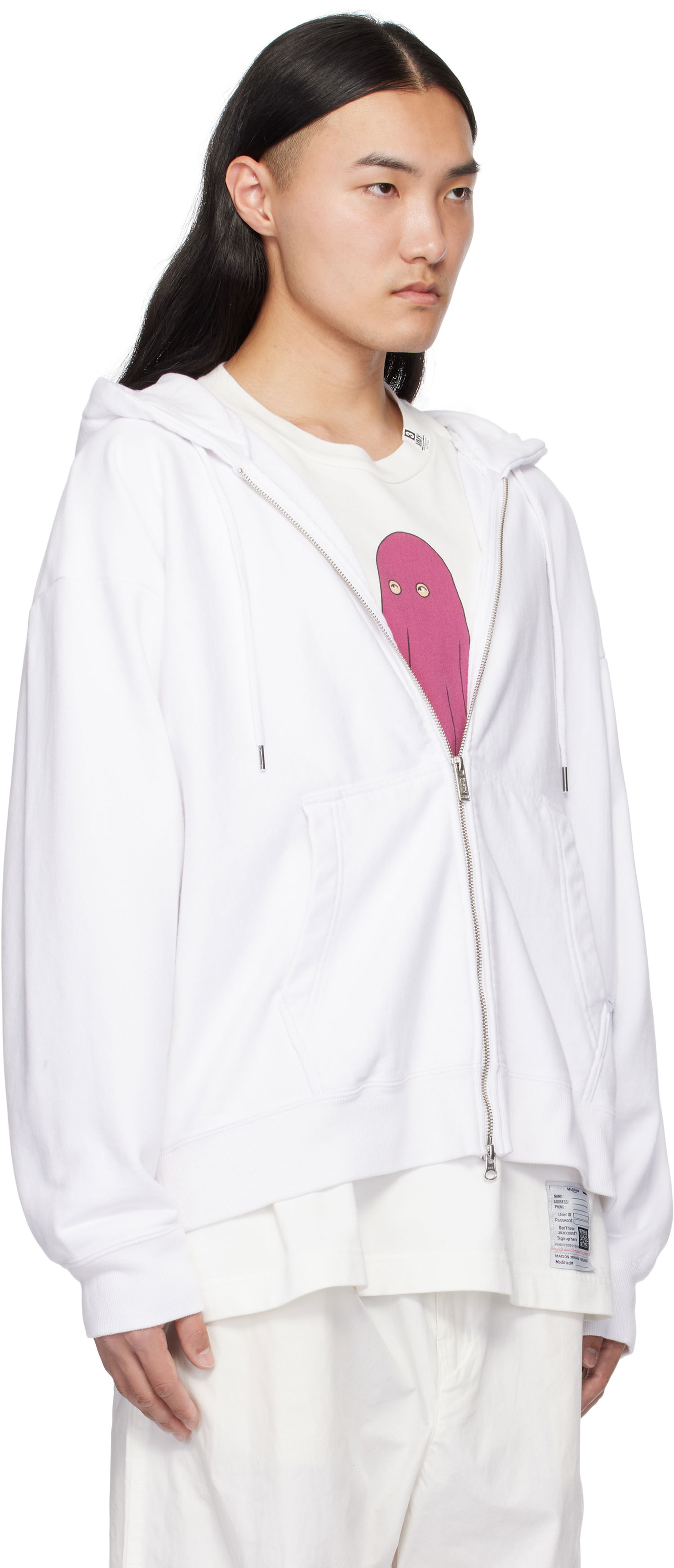 Суитчър Maison MIHARA YASUHIRO Zip Parka Hoodie Бяло | I13PK521, 1
