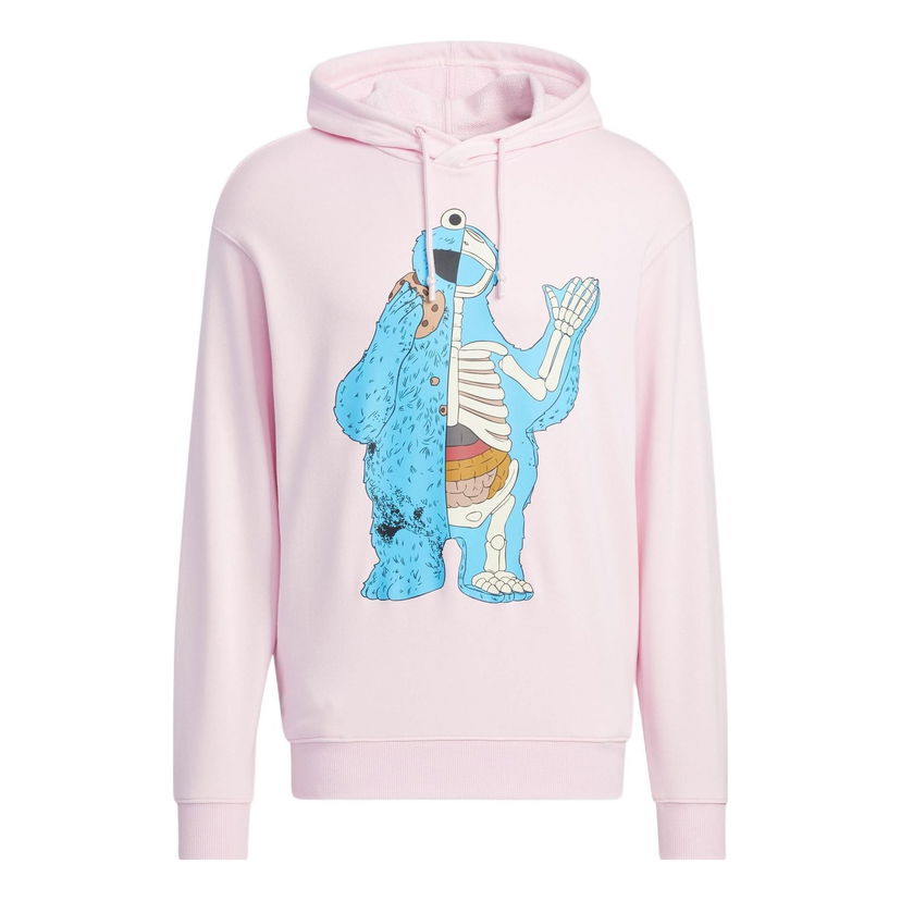 Суитчър adidas Originals Jeremy Scott Cookie Monster Anatomy Hoodie Розово | HM9947