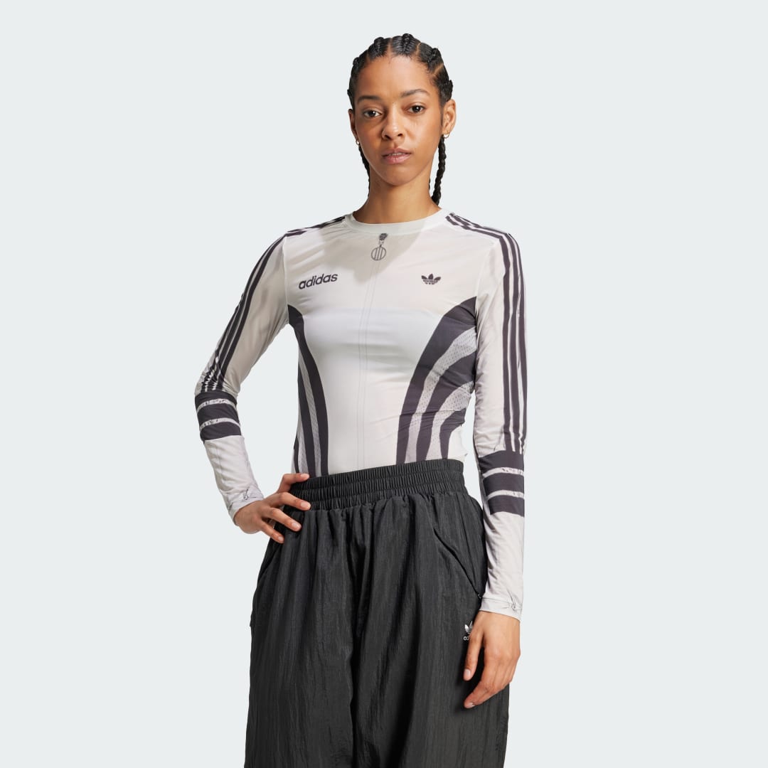 боди adidas Performance Atlanta Sublimation Print Long Sleeve Top Бяло | IW3094, 0
