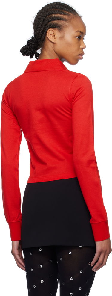Поло тениска We11done We11done Cotton Logo Polo Червено | WD-TT0-25-725-W-RD, 2
