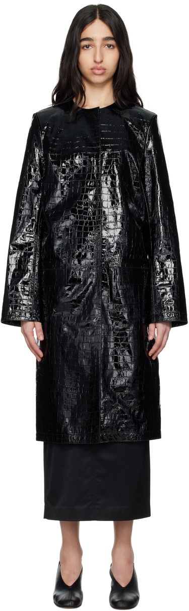 Палта TOTEME TOTEME Croco-Embossed Leather Coat Черно | 252-WRO0219-LE0129, 0
