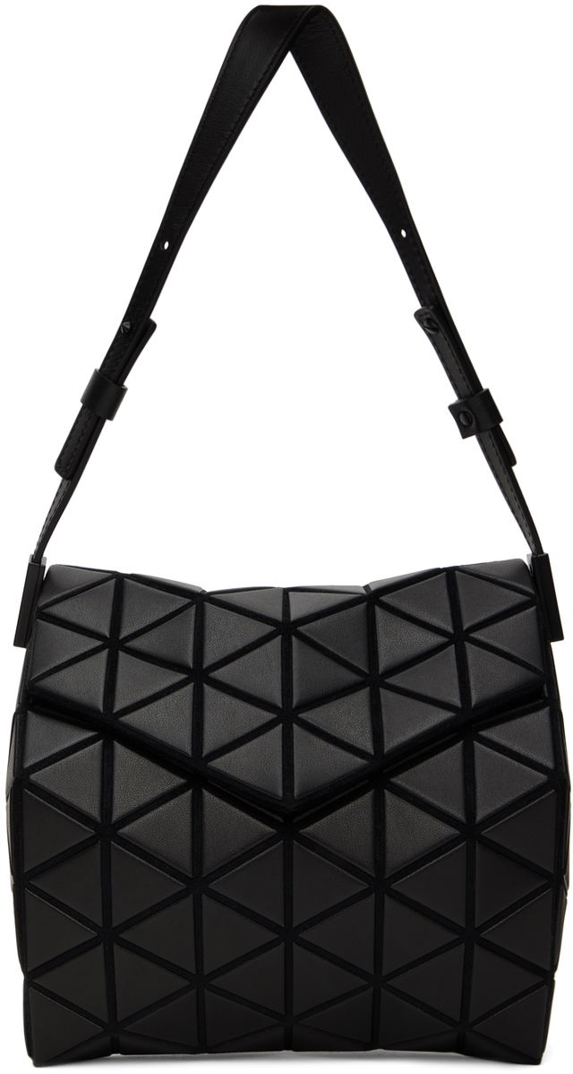 Geometric Patterned Leather Shoulder Bag