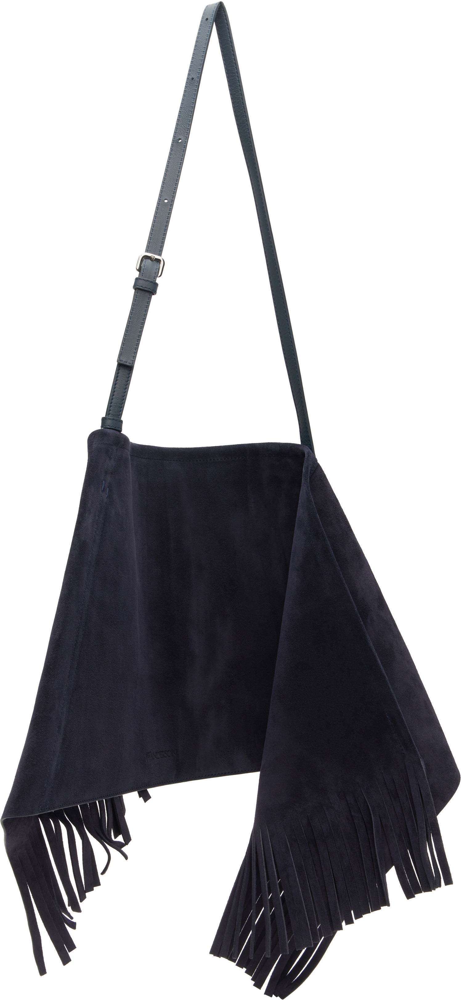 Чанта през рамо JW Anderson JW Anderson Medium Suede Fringe Scarf Bag Тъмно синьо | HB0700-LA0361, 1