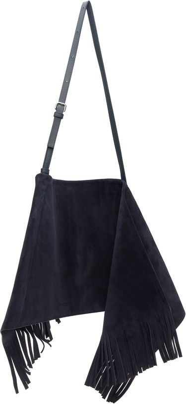 Чанта през рамо JW Anderson JW Anderson Medium Suede Fringe Scarf Bag Тъмно синьо | HB0700-LA0361, 1