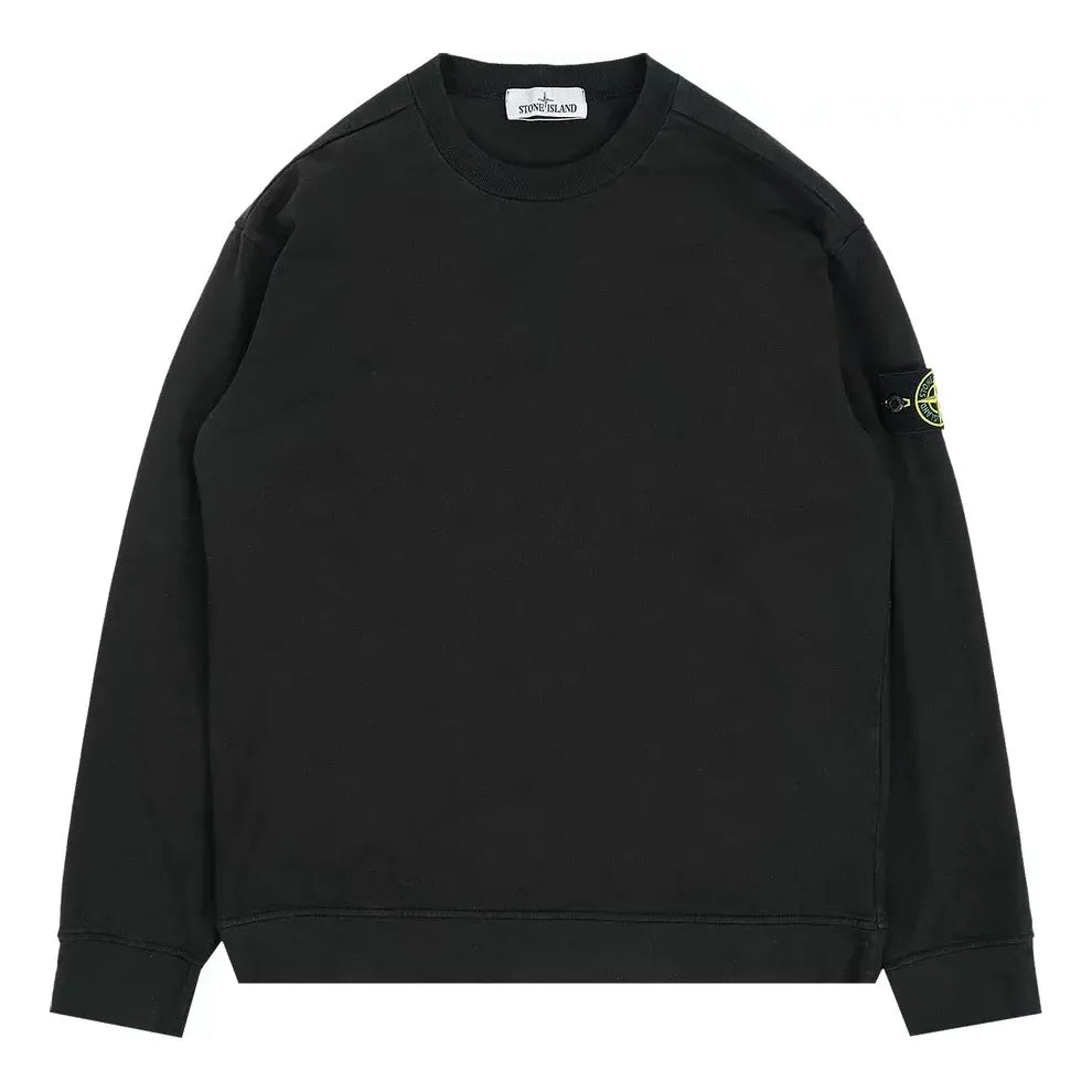 Пуловер Stone Island Logo Patch Long-Sleeve T-shirt Черно | 761563750-V0029, 0