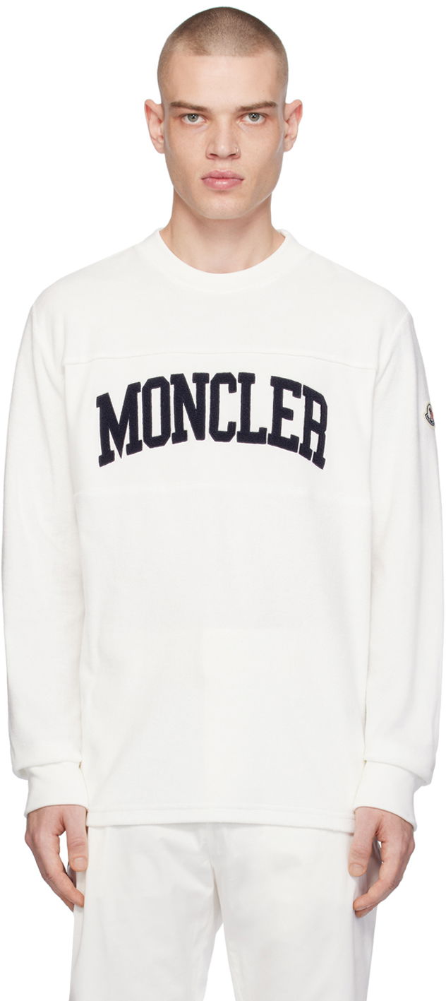 Суитчър Moncler Embroidered Sweatshirt Бяло | J10918G00024899VV, 0