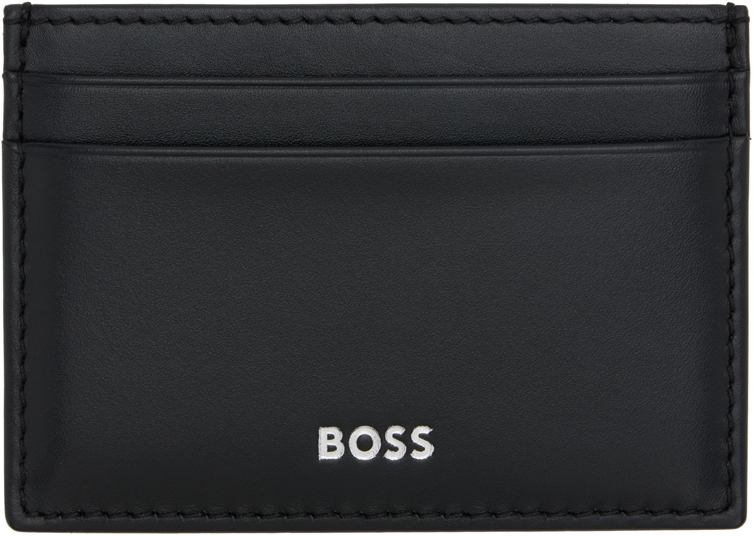 Портфейл BOSS Buffed Leather Card Holder Черно | 50546166, 0