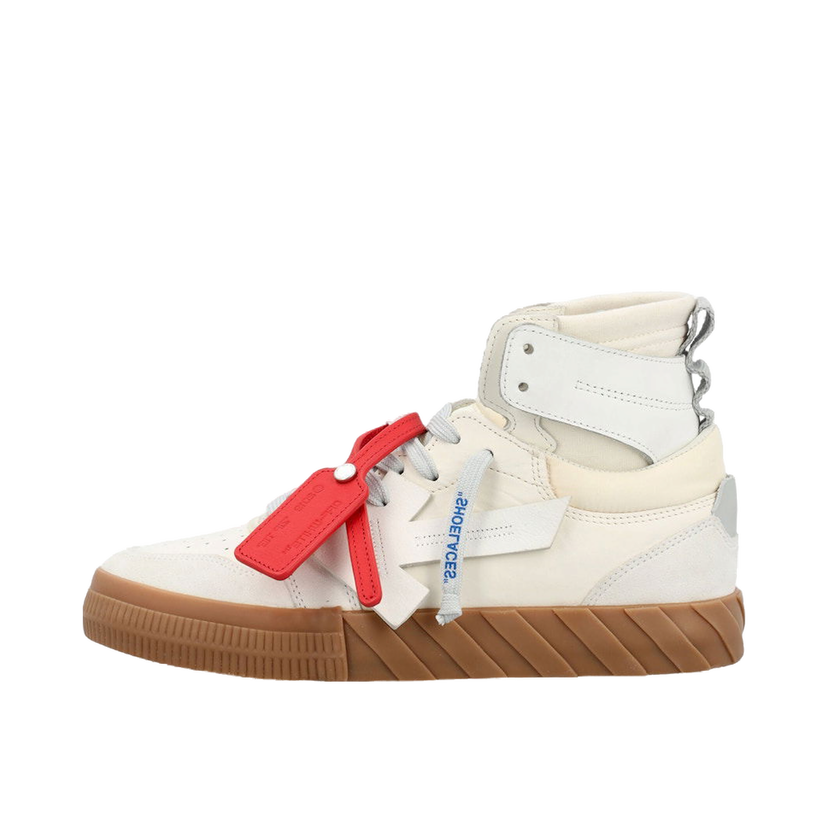 Кецове и обувки Off-White Floating Arrow High Top Vulc White Cream Бяло | OMIA225F23LEA0010102
