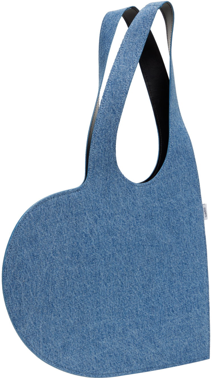 Голяма пазарска чанта Coperni Coperni Mini Heart Denim Tote Синьо | COPBA14BIS202, 1