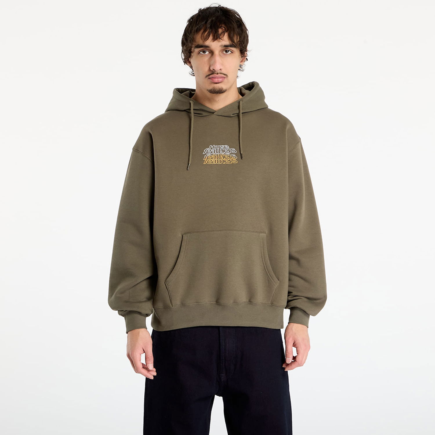 Суитчър Horsefeathers Rollin Graphic Print Hoodie with Kangaroo Pocket Зелено | SM1388B, 0