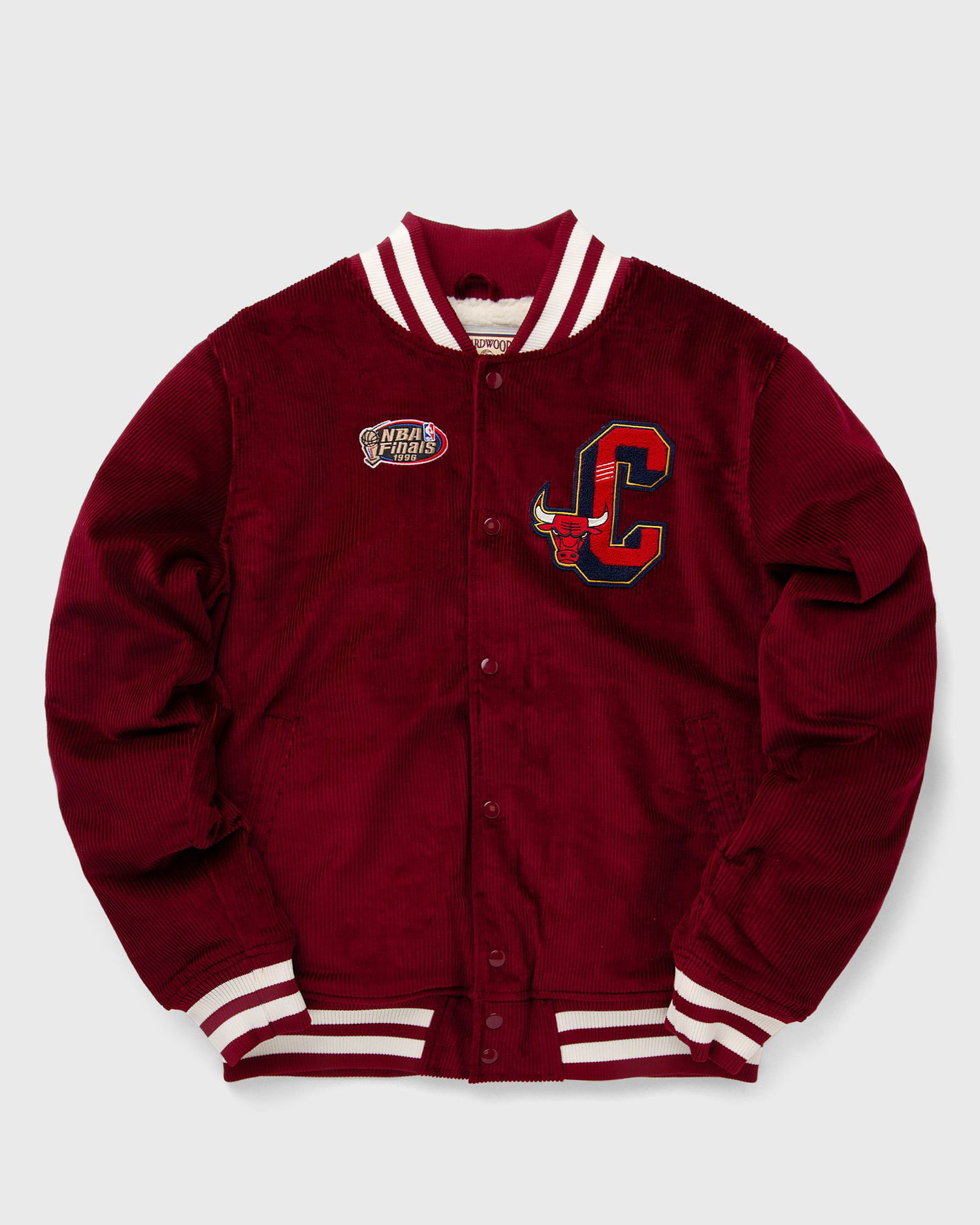 Яке бомбър Mitchell & Ness NBA COLLEGIATE VARSITY JACKET CHICAGO BULLS Бургунди | OJBF6109-CBUYYPPPDKRD, 0